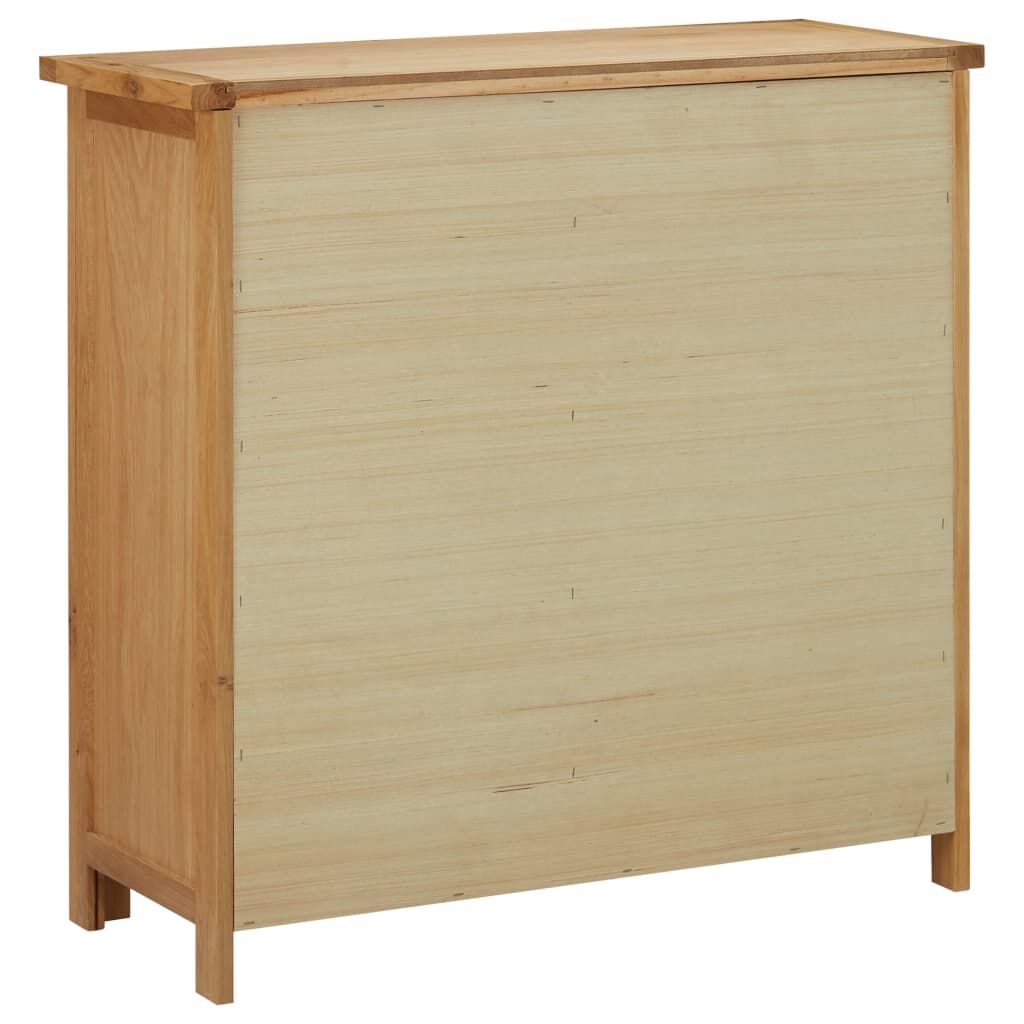 vidaXL Vínskápur fyrir 11 Flöskur 80x32x80 cm Gegnheil Eik
