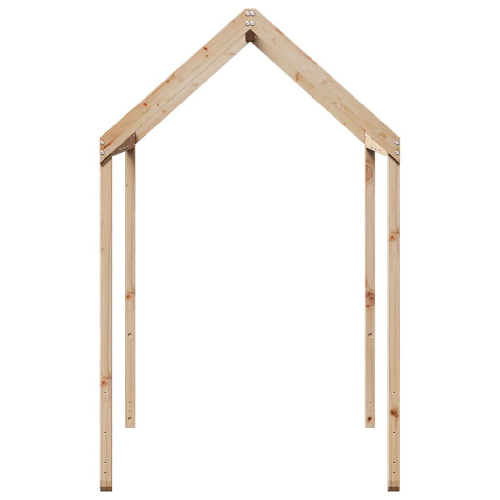 vidaXL Rúmhiminn á Barnarúm 207x80,5x151,5 cm Gegnheil Fura