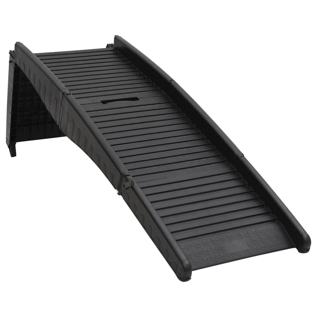 vidaXL Samleggjanlegur Hundarampur Svartur 153x40x12,5 cm Plast