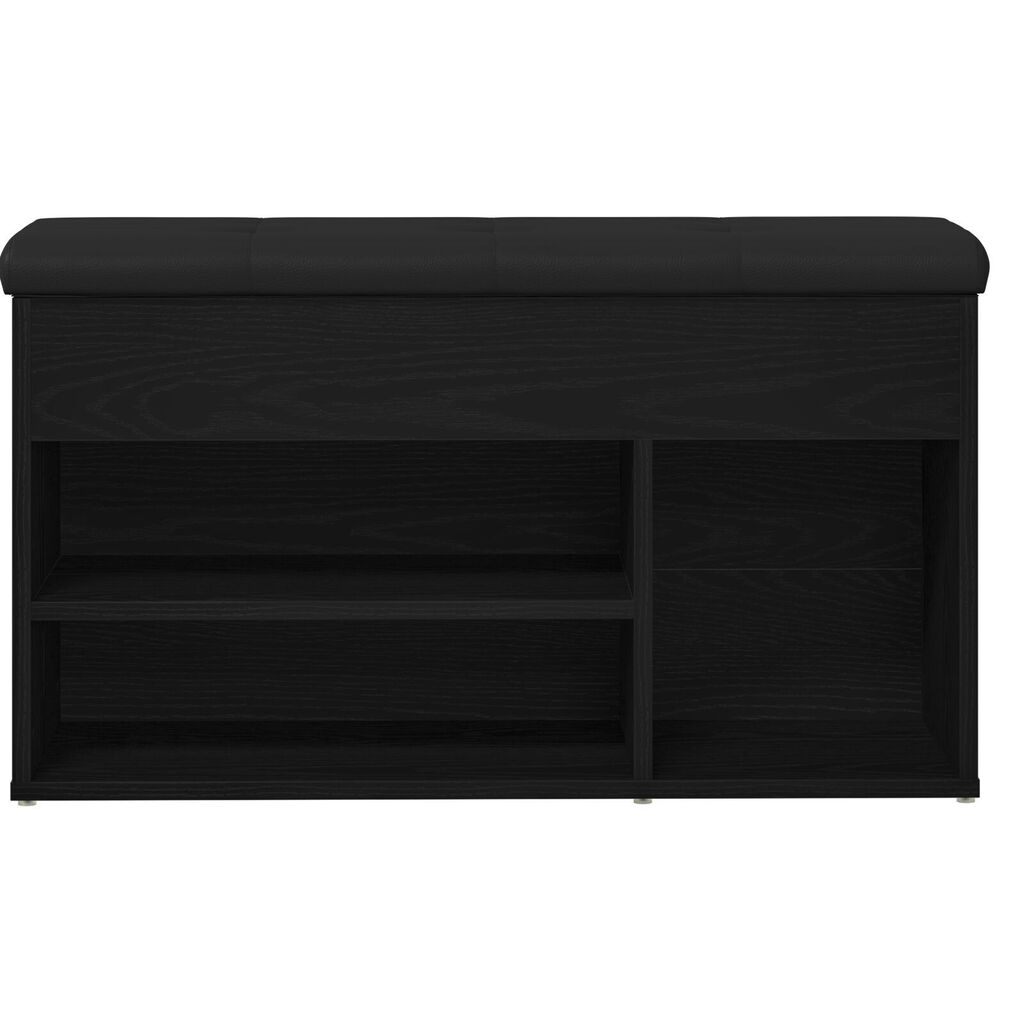 vidaXL Geymslubeður Svartur Eik 80x30x45 cm Fyrirferðarefni