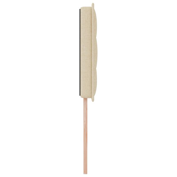 vidaXL Rúmgafl Línumótun Krém 80 cm Efni