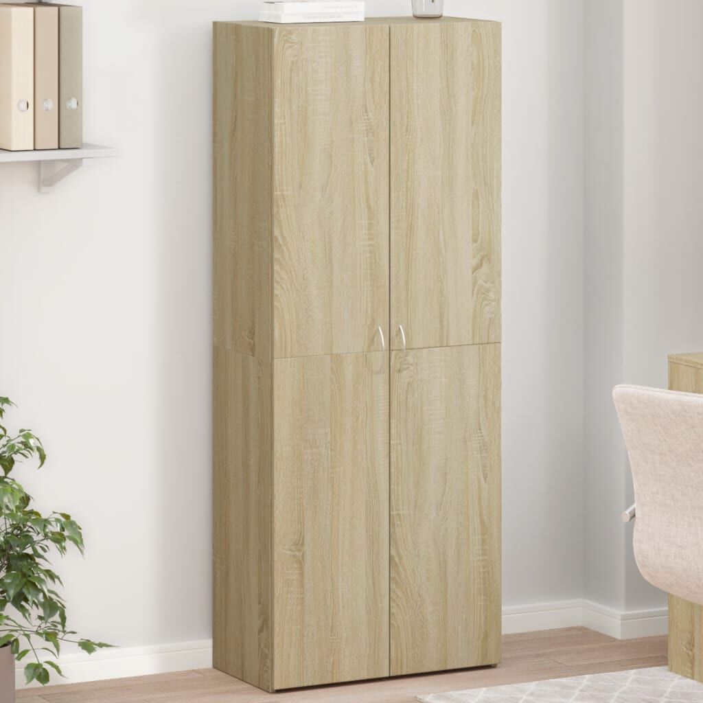 vidaXL Skjalaskápur Sonoma Eikarlitur 60x32x153 cm Samsettur Viður
