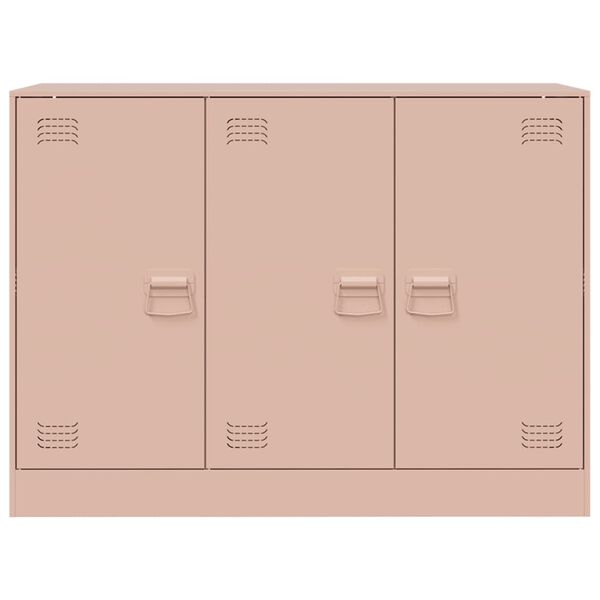vidaXL Skenkur Bleikur 99x39x73 cm Stál