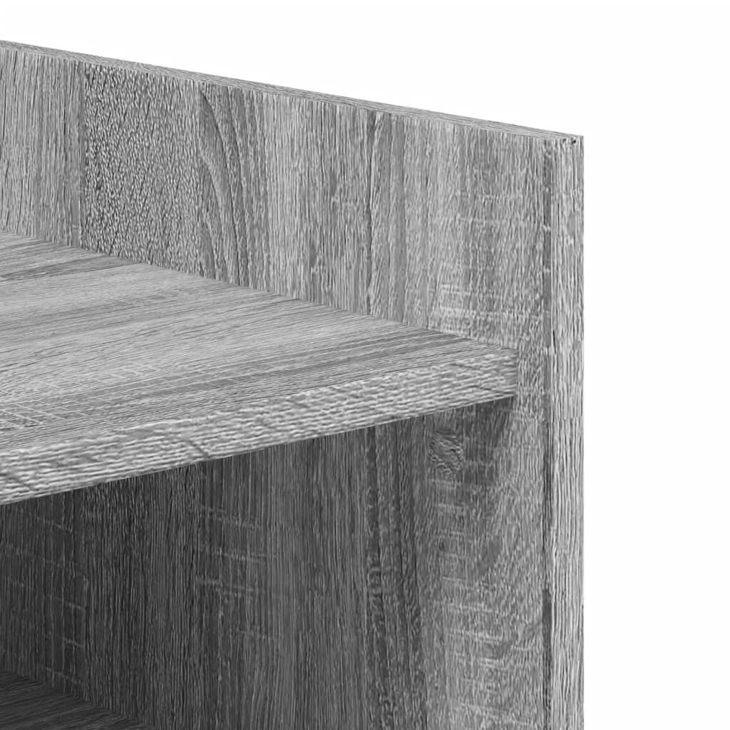 vidaXL Skóskápur Grár Sonoma 74,5x37,5x100 cm Samsettur Viður