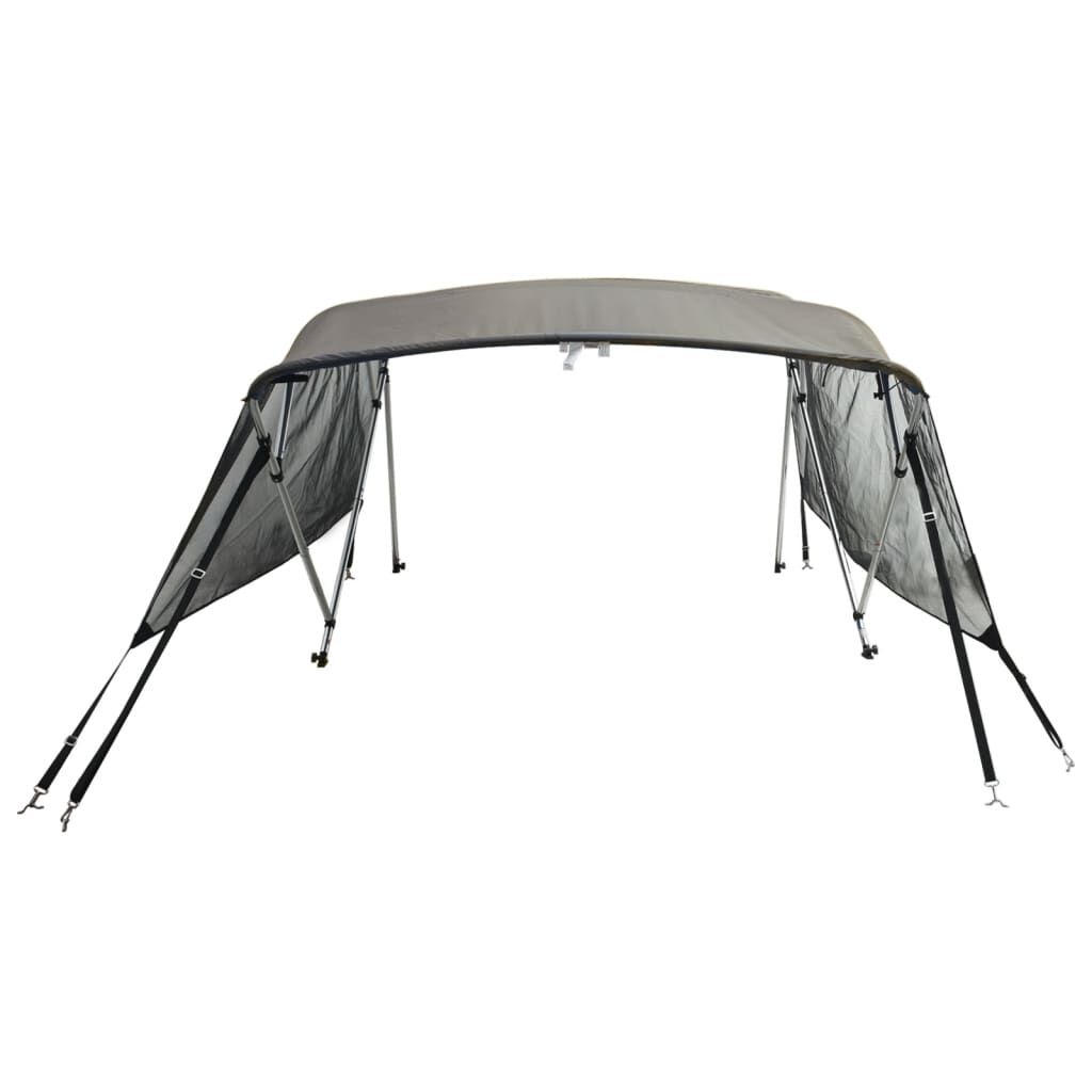vidaXL 4-boga Biminiskyggni með Hliðarveggjum 243x(170-182)x137 cm