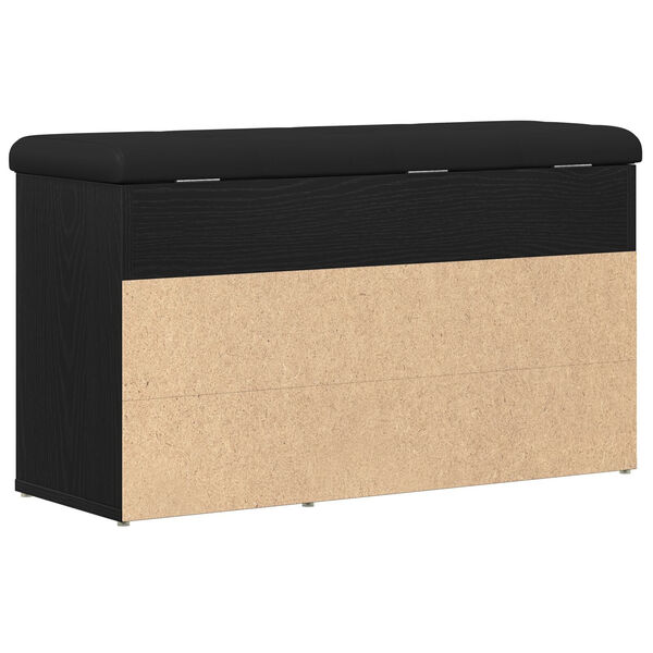 vidaXL Geymslubeður Svartur Eik 80x30x45 cm Fyrirferðarefni