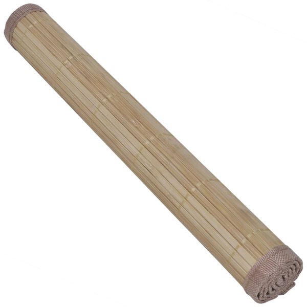 6 Diskamottur Bambus 30 x 45 cm Brúnar