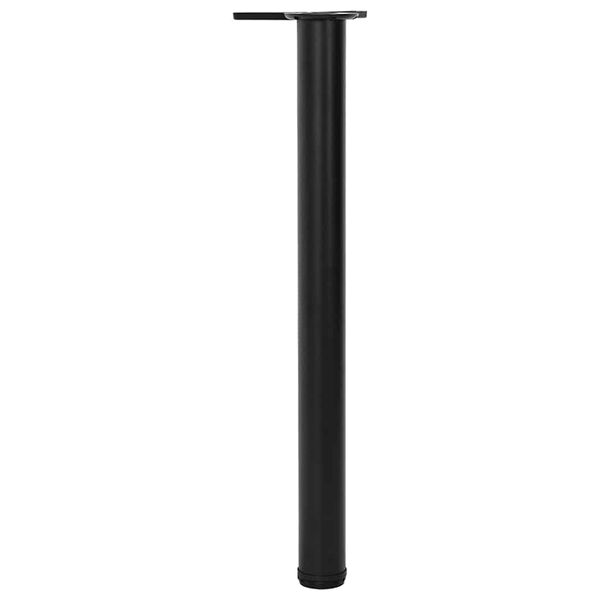 4 Hæðarstillanlegir Borðfætur Svartir 710 mm