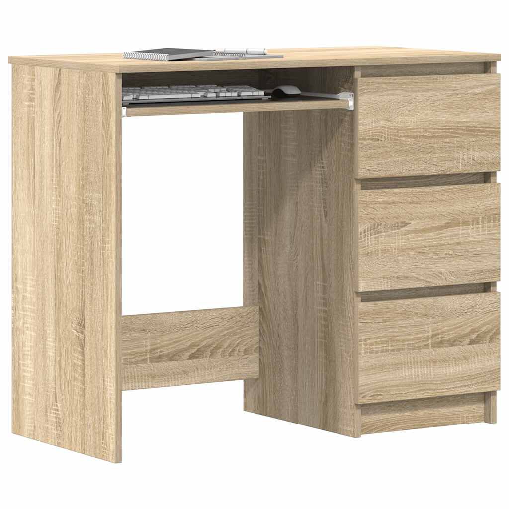 aXL Skrifborð Sonoma Eik 90x45x76 cm Samsettur Viður