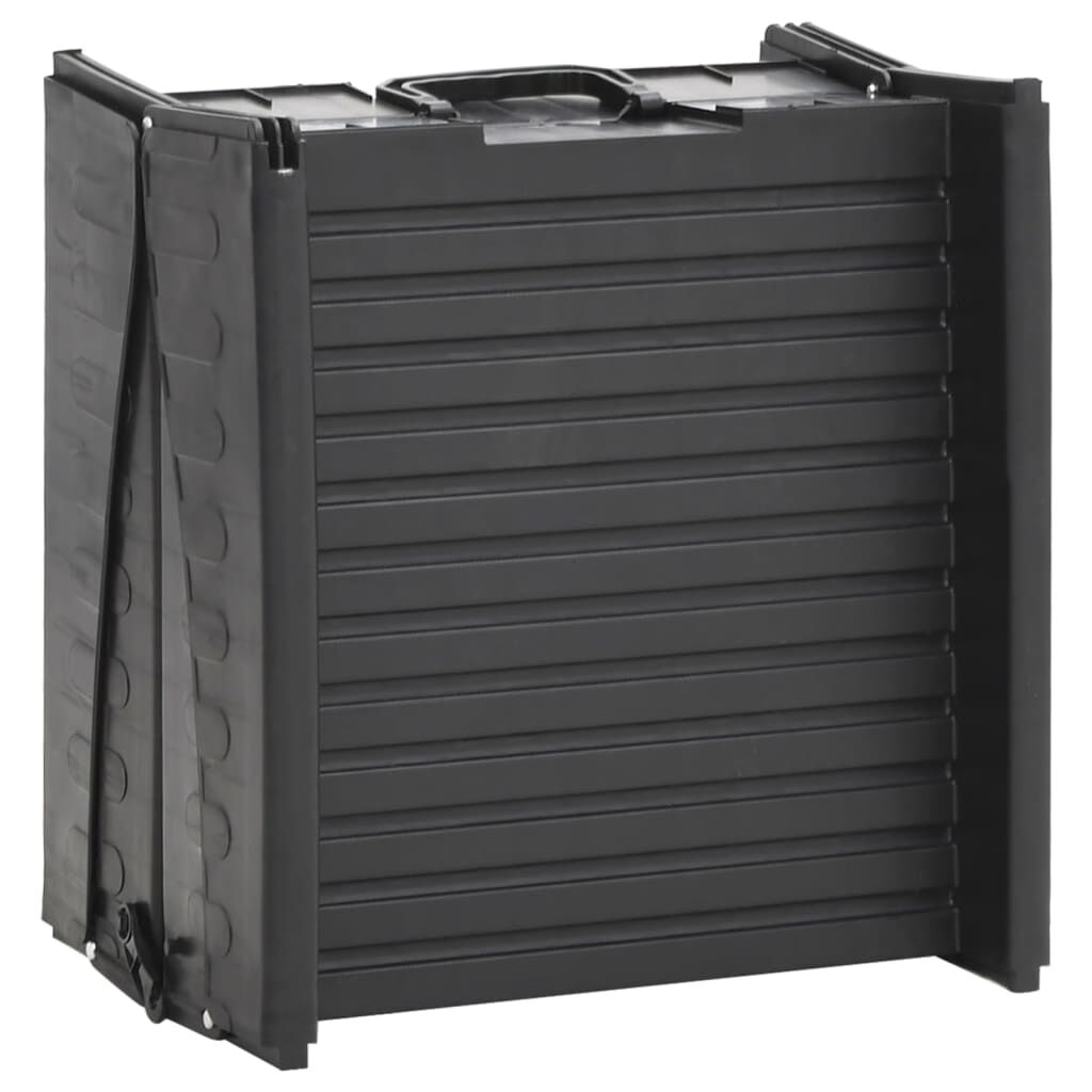vidaXL Samleggjanlegur Hundarampur Svartur 153x40x12,5 cm Plast