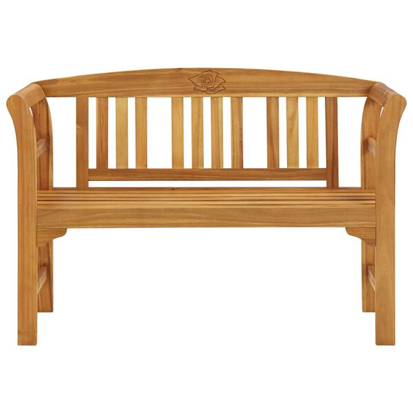 vidaXL Garðbekkur 114 cm Gegnheill Akasíuviður