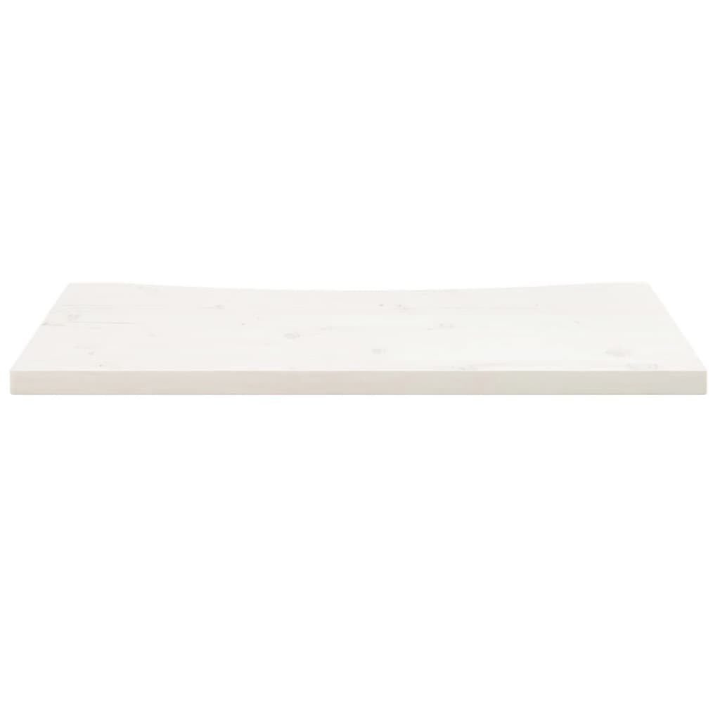 vidaXL Borðplata Hvít 80x40x2,5 cm Gegnheil Fura