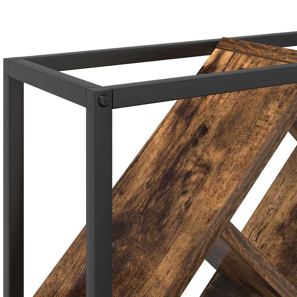 vidaXL Víngeymsla Reyktur Eik 51x18x52,5 cm Ingenieraður Viður