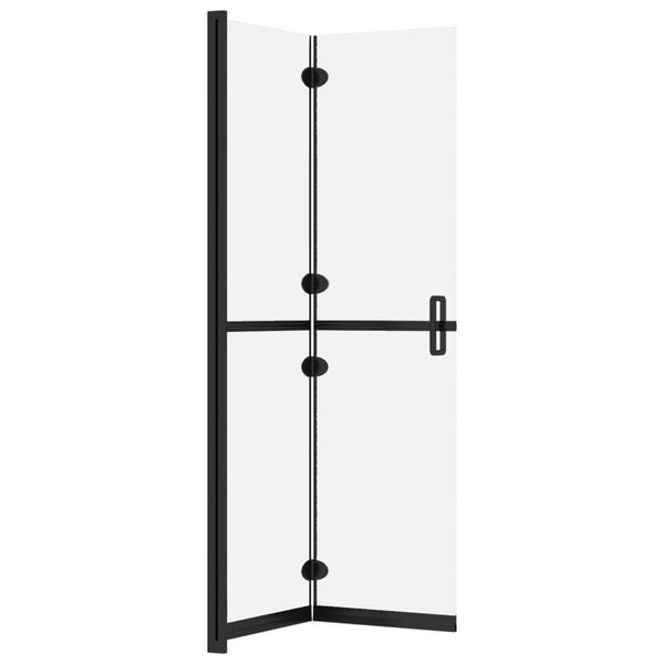 vidaXL Samfellanlegur Opinn Sturtuveggur Hálfmatt Hert Gler 80x190 cm