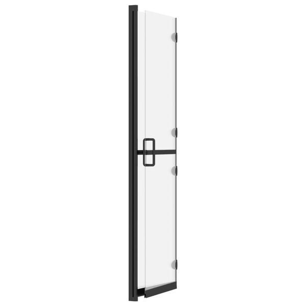 vidaXL Samfellanlegur Opinn Sturtuveggur Hálfmatt Hert Gler 80x190 cm