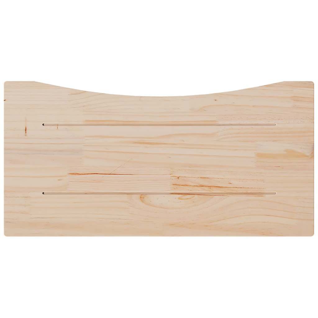 vidaXL Borðplata Hvít 80x40x2,5 cm Gegnheil Fura