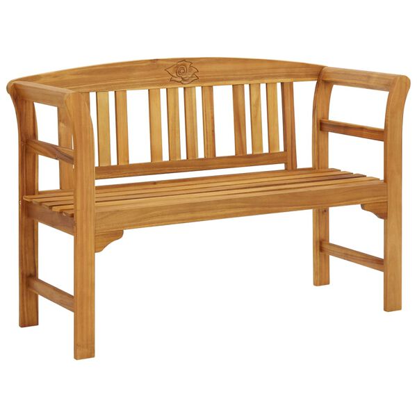 vidaXL Garðbekkur 114 cm Gegnheill Akasíuviður
