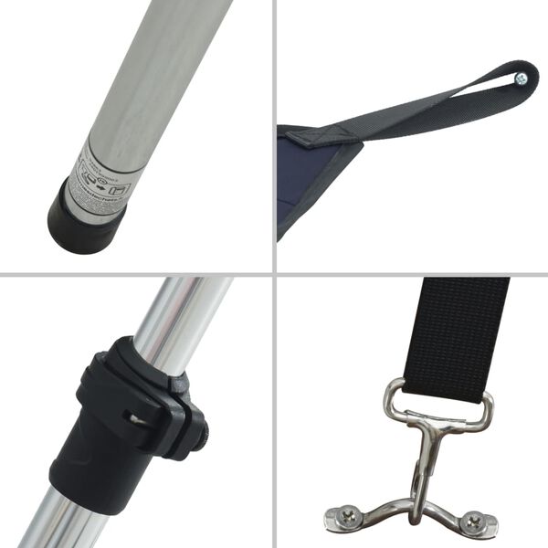 vidaXL T-laga Skyggnisframlenging Dökkblá 170x208x(115-183) cm