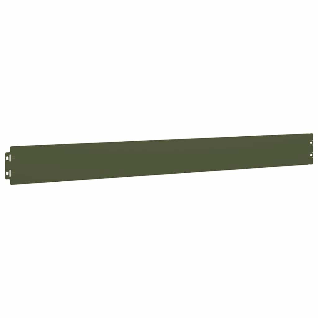 vidaXL túnkantar 10 stk Ólífu grænn 10x103 cm Kaldvalsað stál